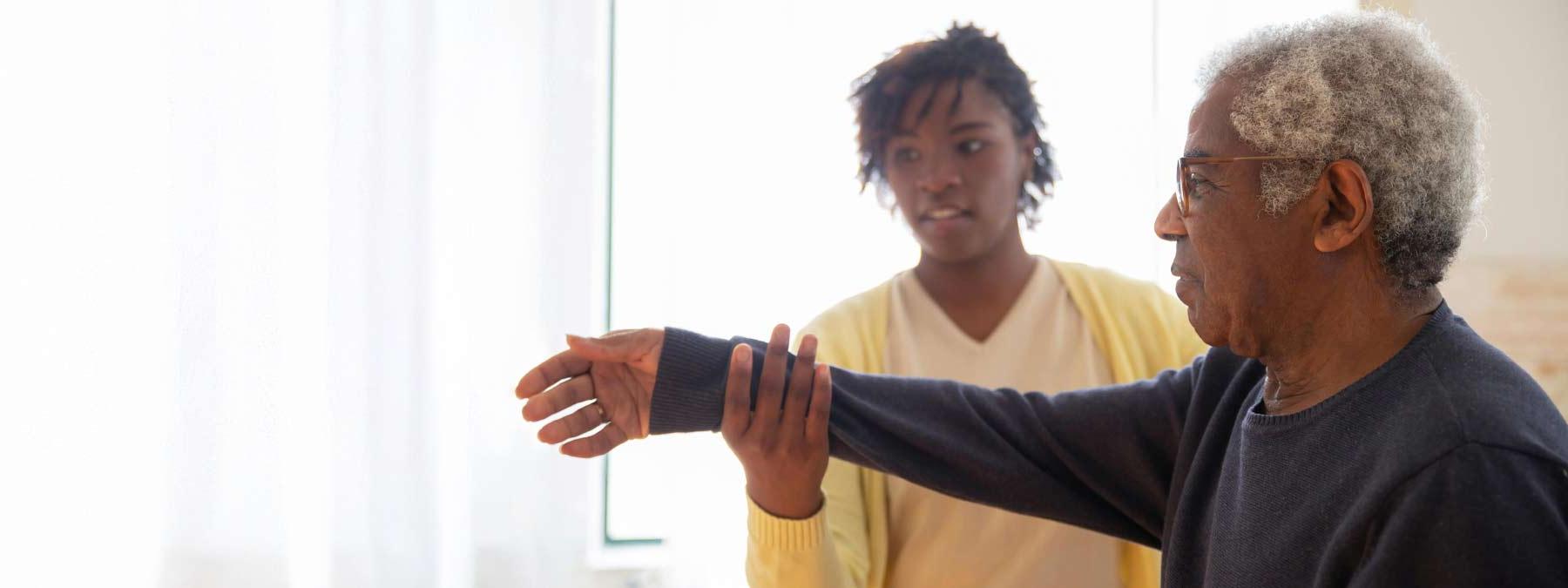 Occupational Therapist working with a patient